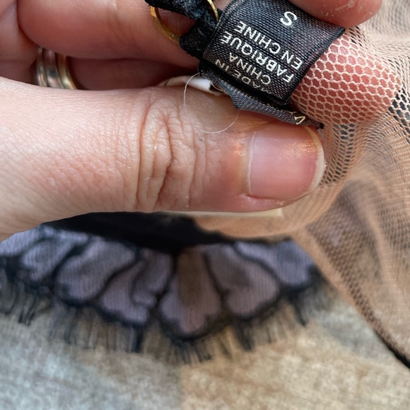 For love and lemons 🍋 bra top skivvies gray lace  black nude - Picture 7 of 16